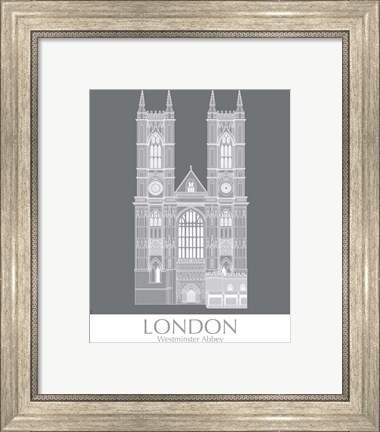Framed London Westminster Abbey Monochrome Print