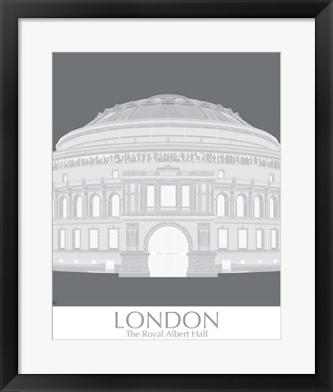 Framed London Albert Hall Monochrome Print
