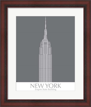 Framed New York Empire State Building Monochrome Print