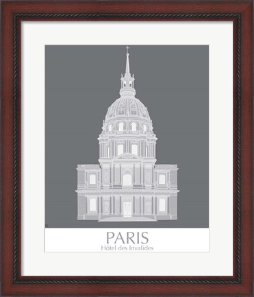 Framed Paris Les Invalides Monochrome Print