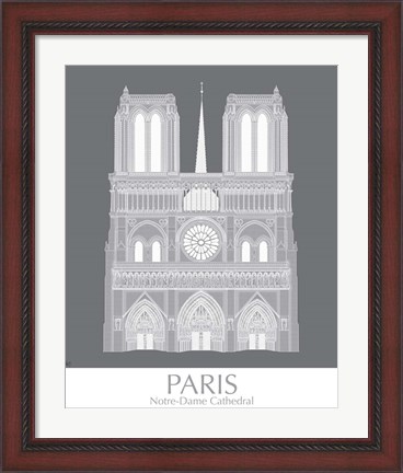 Framed Paris Notre Dame Monochrome Print