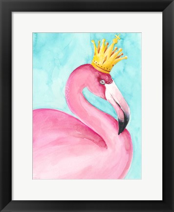 Framed Flamingo Queen II Print
