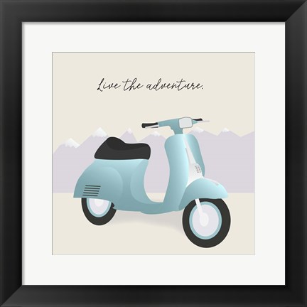 Framed Two-Wheel Travel II Print