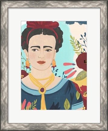 Framed Frida&#39;s Garden I Print