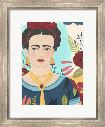 Framed Frida&#39;s Garden I Print