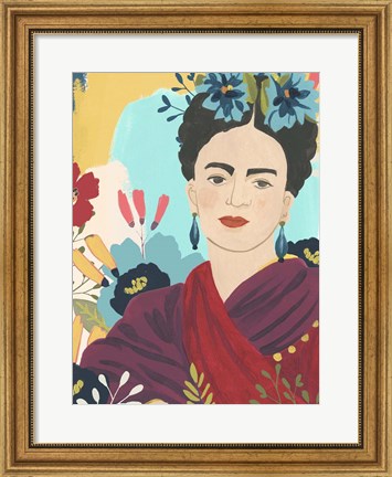Framed Frida&#39;s Garden II Print