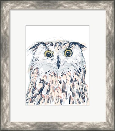 Framed Funky Owl Portrait II Print