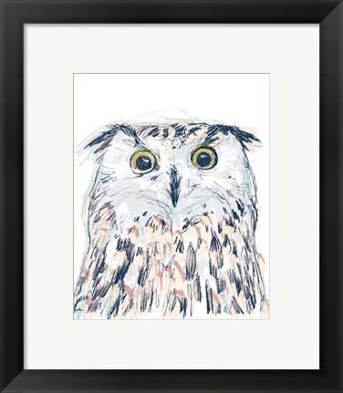 Framed Funky Owl Portrait II Print