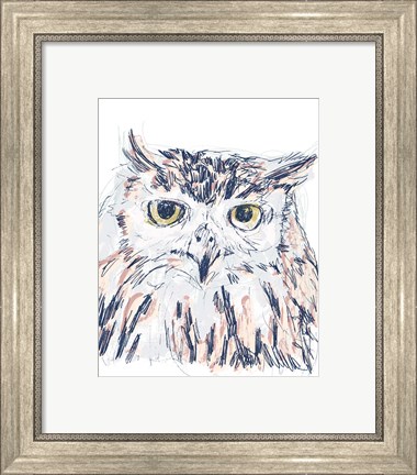 Framed Funky Owl Portrait III Print