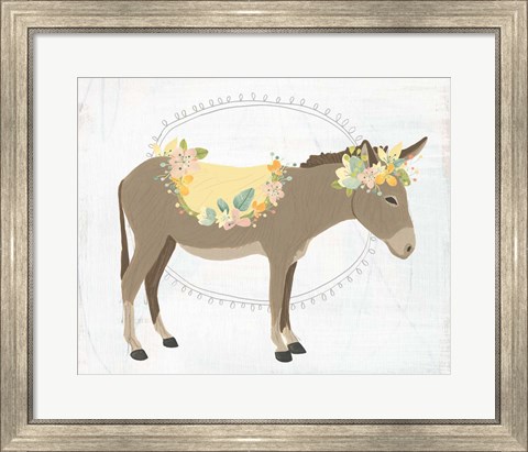 Framed Dainty Burro II Print