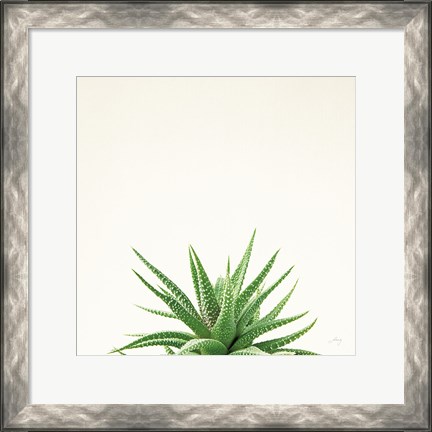 Framed Succulent Simplicity I Neutral Print