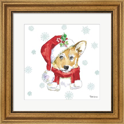 Framed Holiday Paws VIII Print