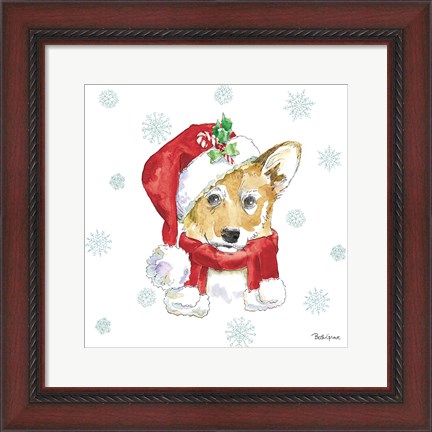 Framed Holiday Paws VIII Print