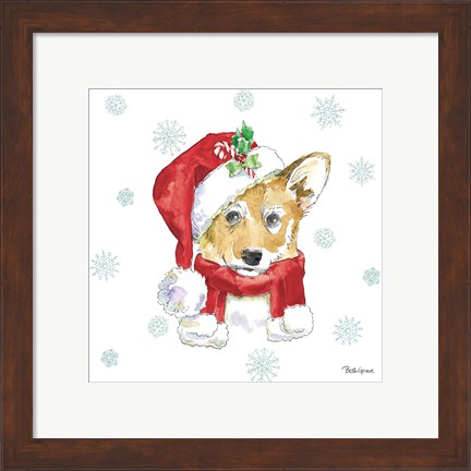 Framed Holiday Paws VIII Print