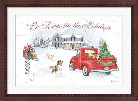 Framed Farmhouse Holidays VI Print