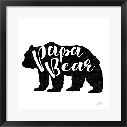 Framed Papa Bear Print
