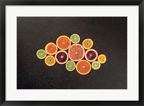 Framed Citrus Drama I Print