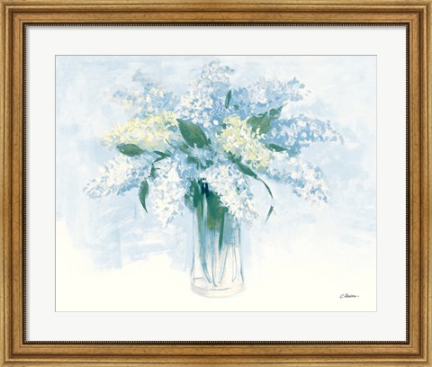 Framed Contemporary Lilac Blue Print