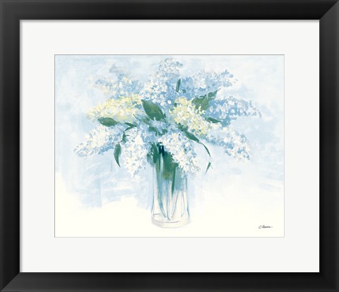 Framed Contemporary Lilac Blue Print