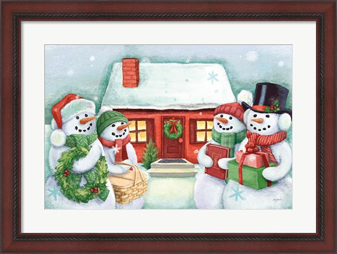 Framed Classic Snowmen III Print