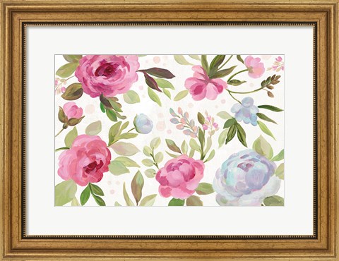 Framed Petals and Blossoms I Print