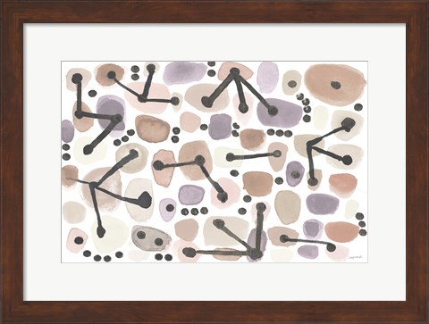 Framed Mid Century I Blush Print