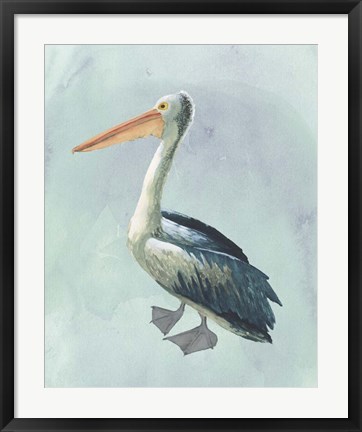 Framed Watercolor Beach Bird VI Print