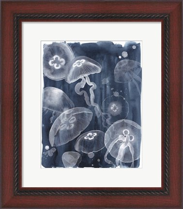 Framed Moon Jellies I Print