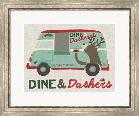 Framed Food Truck Holidays I Print