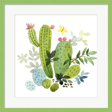 Framed Happy Cactus III Print