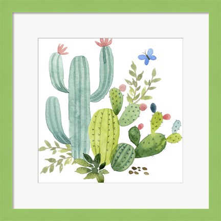 Framed Happy Cactus IV Print
