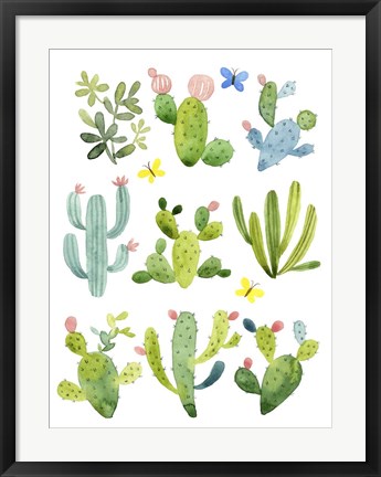 Framed Happy Cacti Print