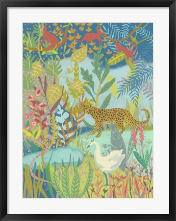 Framed Jungle Dreaming I Print