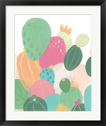 Framed Cactus Confetti I Print