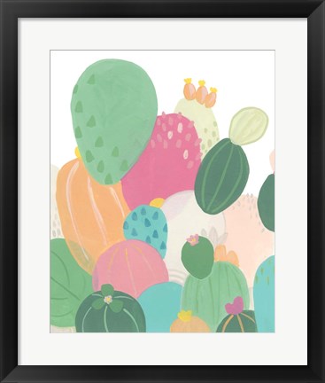 Framed Cactus Confetti I Print