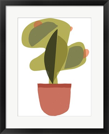 Framed Mod Cactus V Print