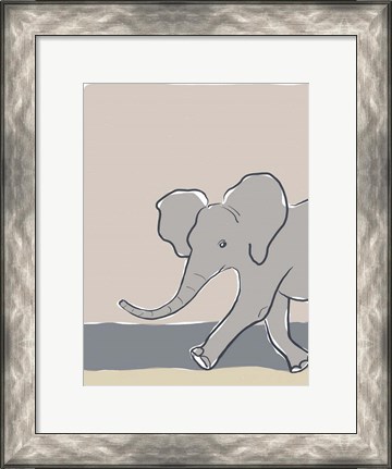 Framed Pastel Zoo III Print