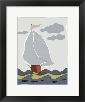 Framed Oceans Ahoy III Print