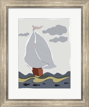 Framed Oceans Ahoy III Print