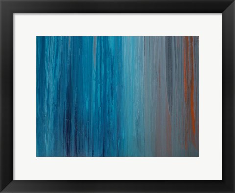 Framed Drenched in Teal II Print