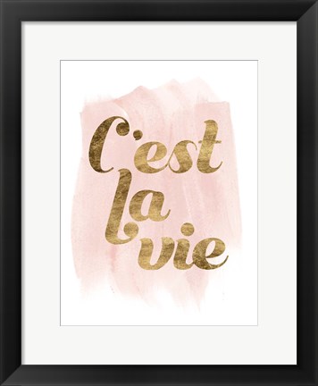 Framed La Vie in Pink IV Print