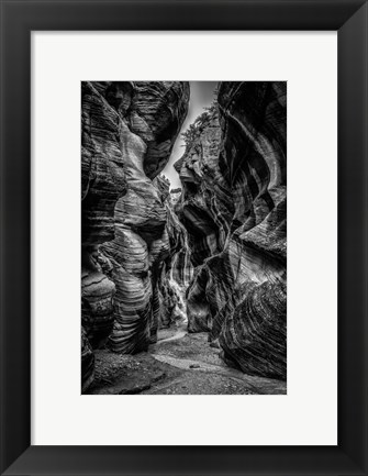 Framed Slot Canyon Utah 8 Black &amp; White Print