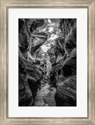 Framed Slot Canyon Utah 11 Black &amp; White Print