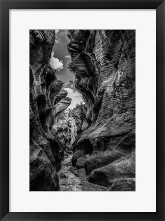 Framed Slot Canyon Utah 12 Black &amp; White Print