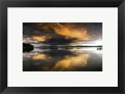 Framed Sunset Mt Helan Print