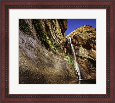 Framed Calf Creek Falls 2 Crop Print