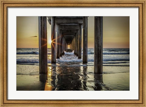 Framed Cali Pier 3 Print