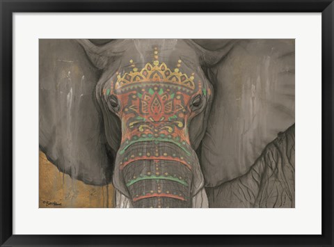 Framed Tattooed Elephant Print