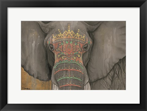 Framed Tattooed Elephant Print