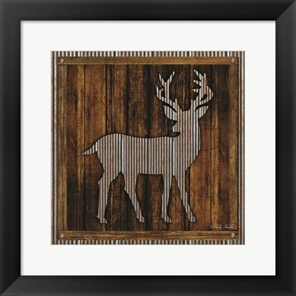 Framed Deer Silhouette II Print